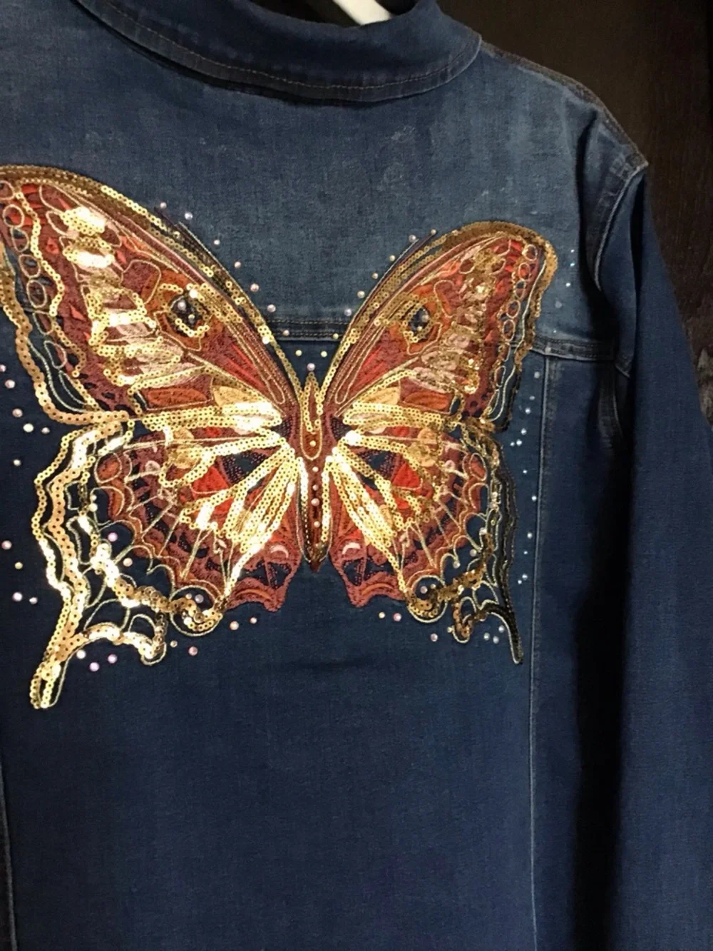 DG2 by Diane Gilman Vintage Wash Denim Jacket - Blue - Picture 5 of 7